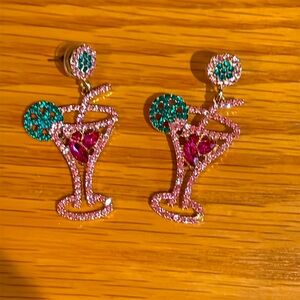 Martini post fun earrings.